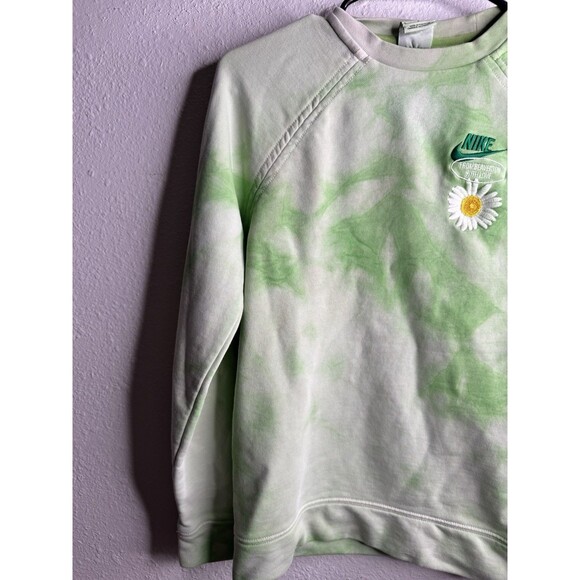 Nike From Generation to Guide Daisy Crewneck Sweatshirt Green Tie-Dye L Women’s - Picture 3 of 15